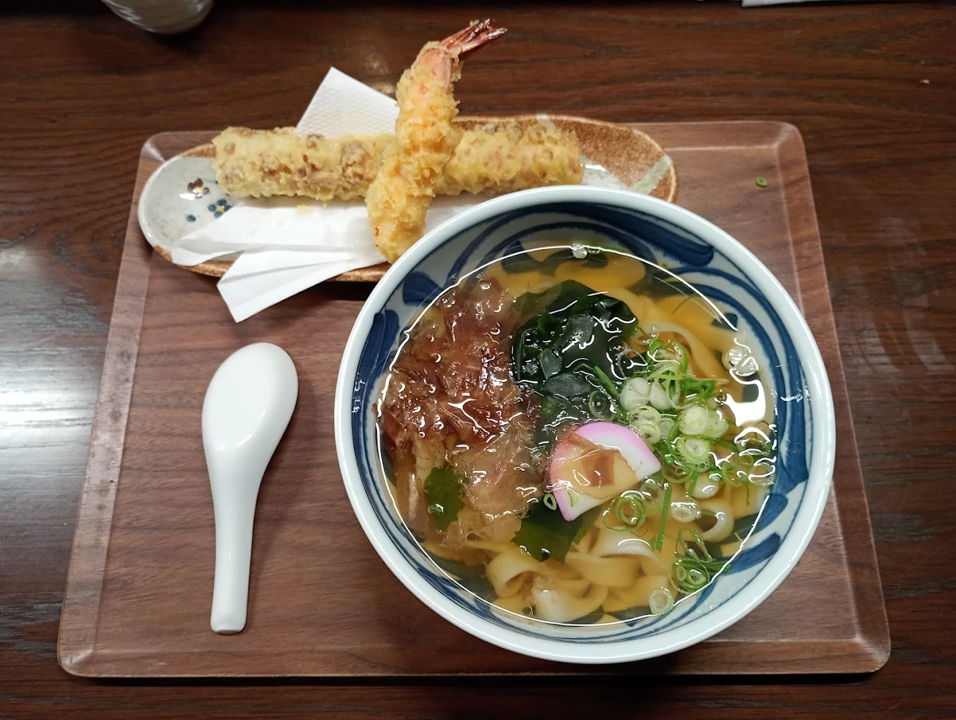 天ぷらうどんと天ぷら